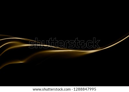 smoke gold on a black background