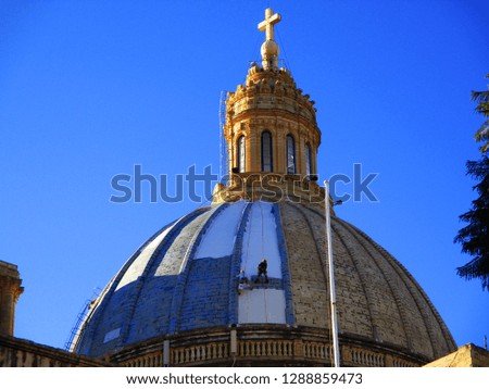 Carmelite Church cupola.
Valletta. Malta Island.                           