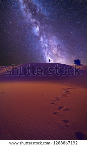starry night at desert