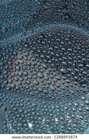 water droplets on plastic bottle