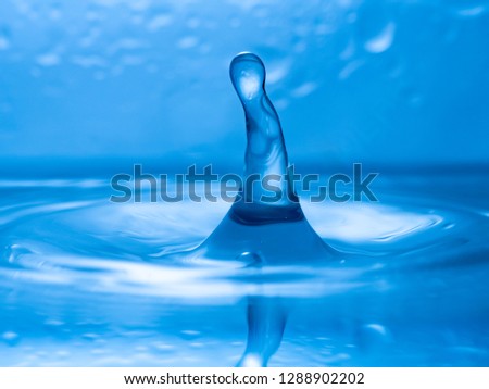 water splash in blue tone