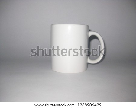 White cup without image for sublimation on a white background