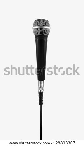 Dynamic microphone isolated on white