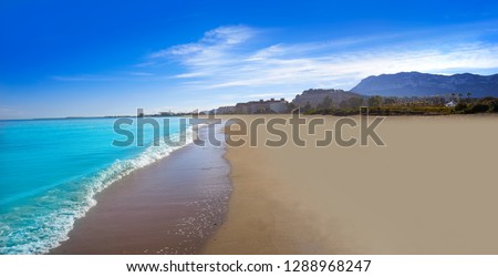 Denia las Marinas beach in Alicante digital improved at Costa Blanca of Spain Royalty-Free Stock Photo #1288968247