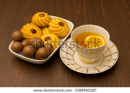 cookies, sweets and tea 