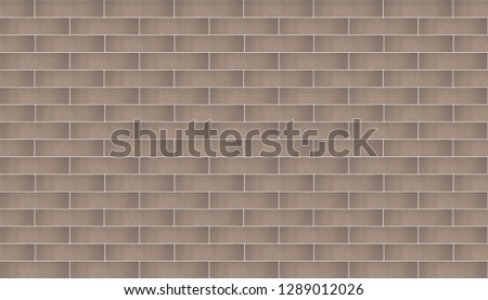 Rectangular brown mosaic tiles texture background.