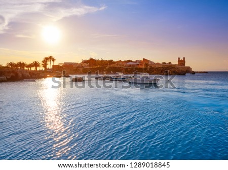 Nova Tabarca island port in Alicante of Spain