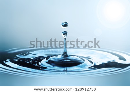 Water drop in sunlight