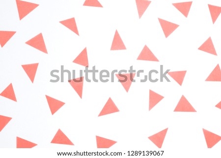 Triangles paper pattern on white background