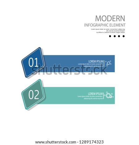 Modern Infographics banners with  icon template vector 