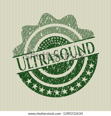 Green Ultrasound distressed with rubber seal texture