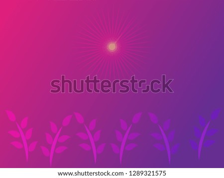 nature background with gradient color and sunlight vector illustration, banner, print, fabric, monitor, screen