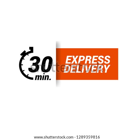 30 minutes Express Delivery Royalty-Free Stock Photo #1289359816