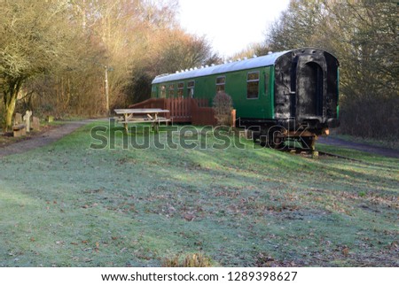 An old Southern Railway carriage at West Grinstead station