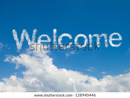 welcome cloud word