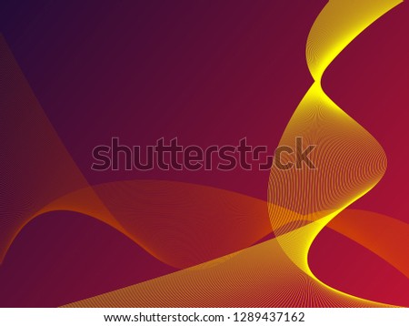 Vector abstract background with dynamic waves, line and particles. Illustration suitable for design - Vector