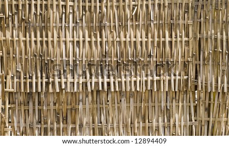 close up view of bamboo  fence