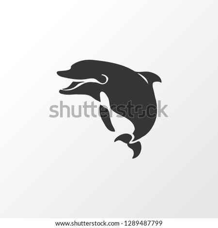 Dolphin icon symbol. Premium quality isolated fin element in trendy style.