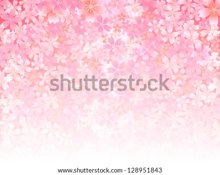 Spring pink cherry blossoms background Royalty-Free Stock Photo #128951843