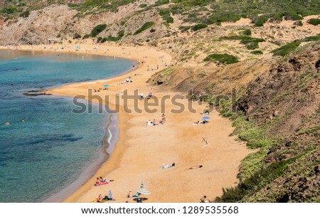 Cavalleria beach (Platja de Cavalleria),Minorca island,2017.