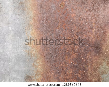 Rusty zinc wall​ for​ abstract texture​ background Royalty-Free Stock Photo #1289560648