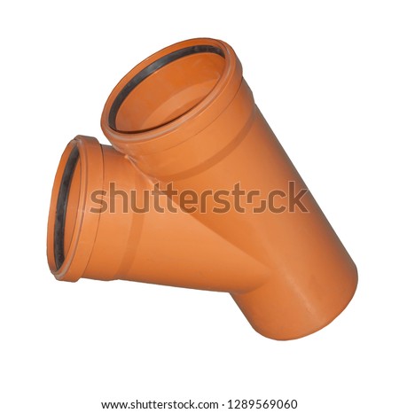 sewage collector brown plastic isolate