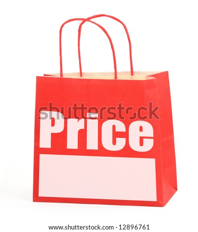 Shopping bag with copy space for the sum of money,  photo does not infringe any copyright