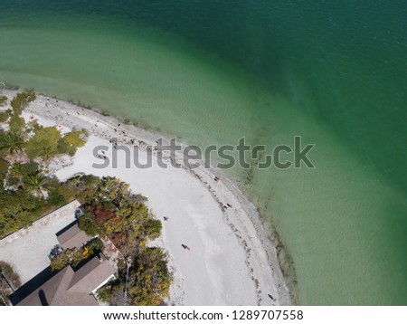 Aerial photo Sanibel beach at Fort Myers, Florida, USA