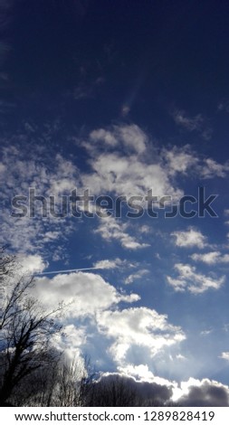 beautiful clouds and blue sky on a day