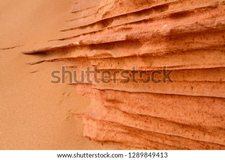 Details of the sandstone, Glen Canyon  Dam, Page, Arizona, USA.