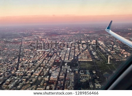 Flying over Washington DC