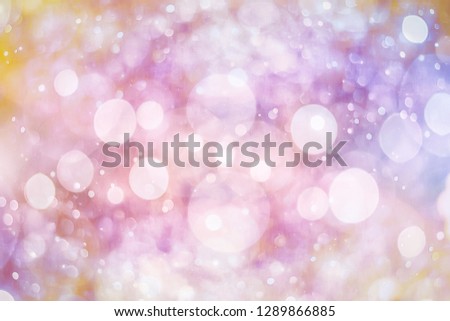 Festive background with natural bokeh and bright golden lights. Vintage Magic background with colorful bokeh. Spring Summer Christmas New Year disco party background.
