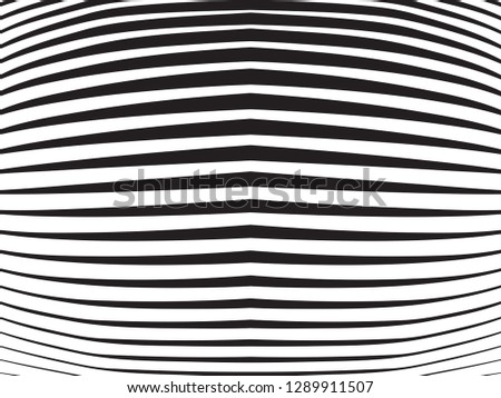 Thin line pattern with irregular halftone waves. Simple wavy abstract geometric texture. Lined vector background