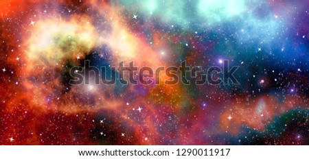 The glowing galaxy is a picture of the beauty of the galaxy in attractive colors and the splendor of the stars