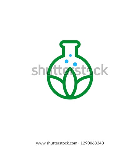 Natural eco lab icon symbol design vector illustration