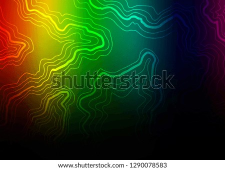 Dark Multicolor, Rainbow vector background with lamp shapes. Shining illustration, which consist of blurred lines, circles. The elegant pattern for brand book.