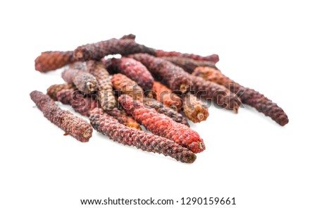 Long pepper isolated on white background