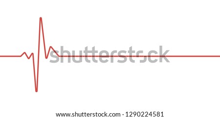 red heartbeat line icon. Vector illustration. Eps 10. Royalty-Free Stock Photo #1290224581