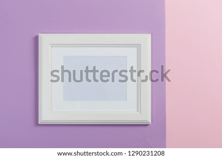  white frame on pink and violet background