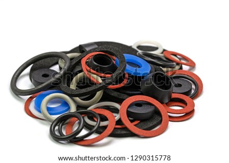 Various sealing rings Royalty-Free Stock Photo #1290315778