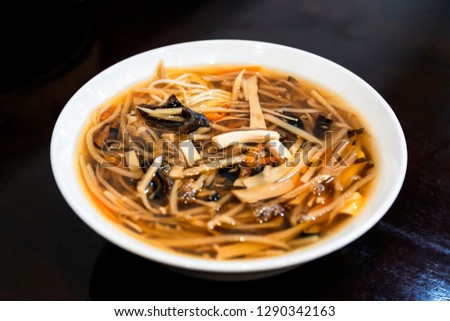 Chinese hot & sour soup.