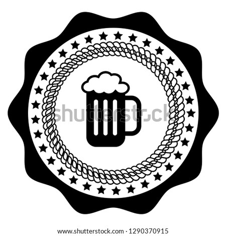 vintage beer emblem, label, badge, logo, icon.