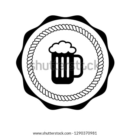vintage beer emblem, label, badge, logo, icon.