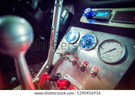 toggle switch in a racing car