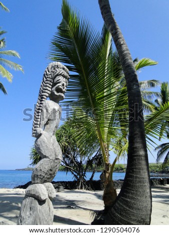 A statue near the ocean
