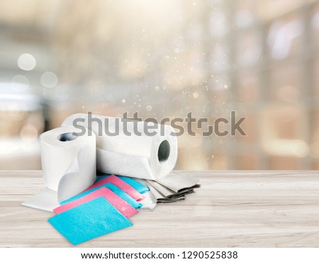 Paper Towel and Toilet Paper isolated on white