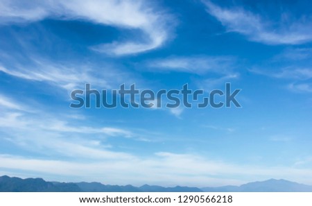 clouds sky in the blue sky background