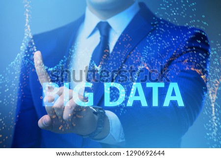 Fintech financial big data concept with analyst