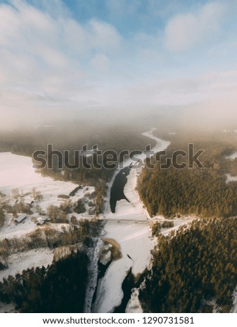 Winter arial photography 