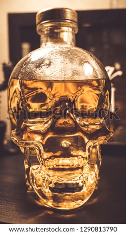 skull glass carafe